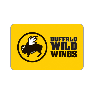 BUFFALO WILD WINGS<sup>&reg;</sup> $25 Gift Card  - Buffalo Wild Wings® is a sports bar featuring everything from wings to appetizers to salads to burgers, with a wide variety of signature sauces and seasonings. All served in a relaxed atmosphere where people like to hang out with friends and watch their favorite games on our wall-to-wall TV's.